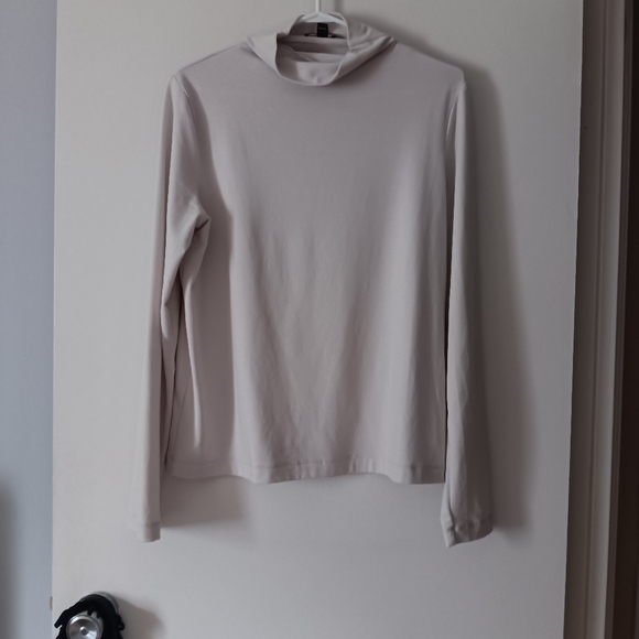 JAMES PERSE CLASSICS Supersoft Cream Scrunch Roll Neck Top 3 M/L - Picture 4 of 7